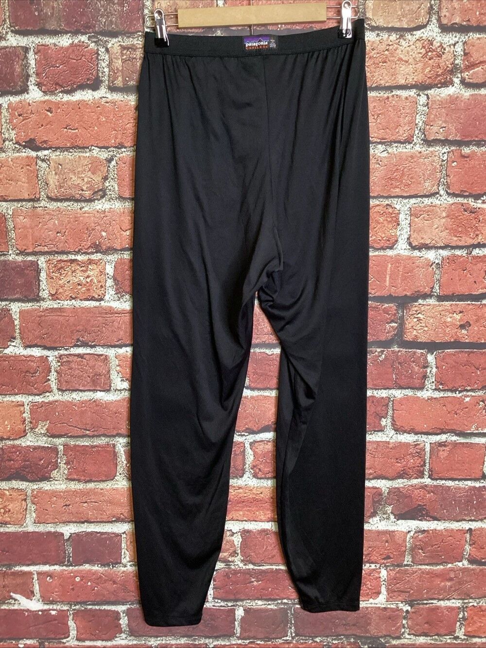 Patagonia Mens Capilene Base Layer Bottoms Size Large Black Made in USA